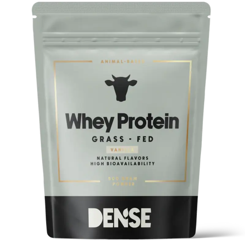 DENSE - Whey Protein - Vanilla - Proteinpulver fra gressforet storfe - 500g