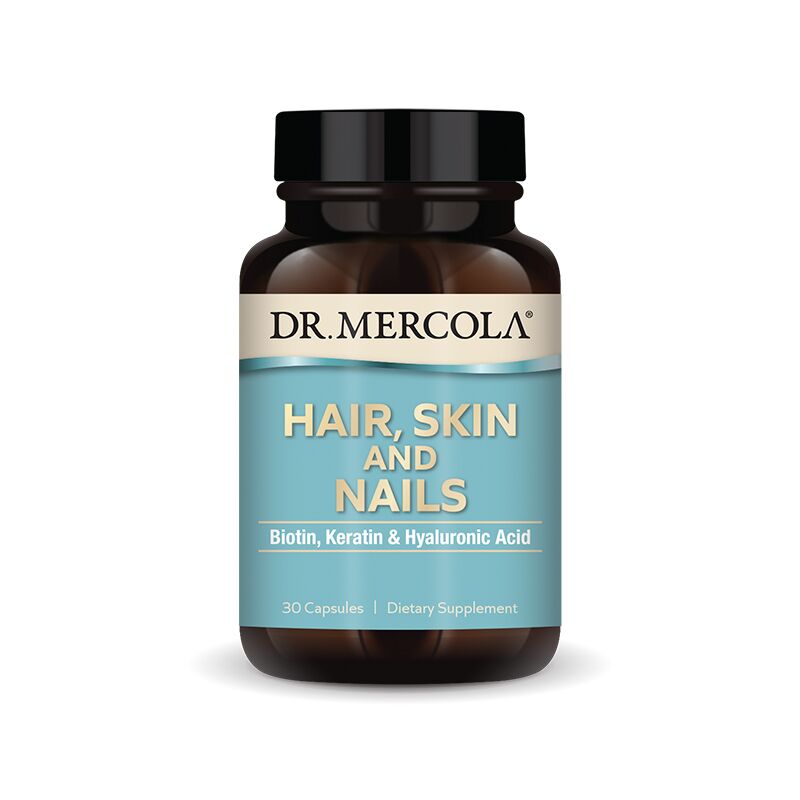 Dr. Mercola - Hair, Skin and Nails (Biotin, Keratin & Hyaluronic Acid) - 30 kapsler - 30 dager